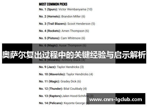 奥萨尔复出过程中的关键经验与启示解析