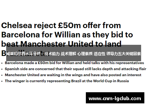 威廉切尔西水平分析：技术能力 战术理解 心理素质 适应性 领导力五大关键因素